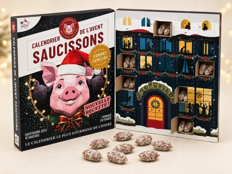 Calendrier de l'avent saucisson - format familial
