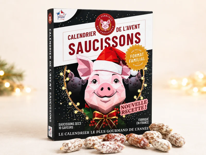 Calendrier avent saucisson format classique